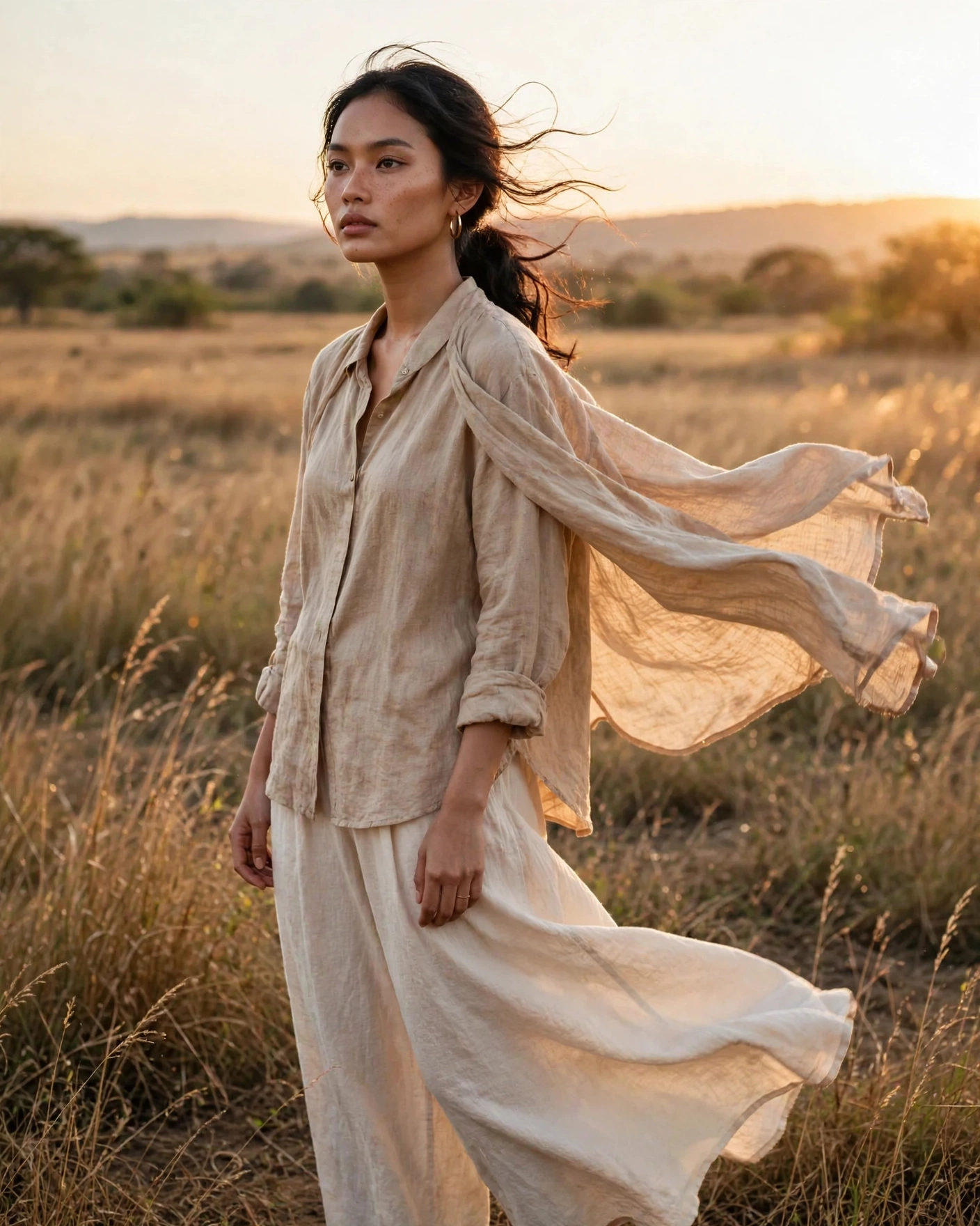 Lookbook: Linen Shirt + Wide Pants